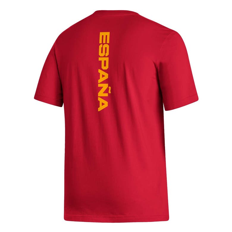 Shop Adidas Originals Adidas Red Spain National Team Vertical Back T-shirt