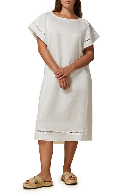 Bartolo Linen Midi Dress in White
