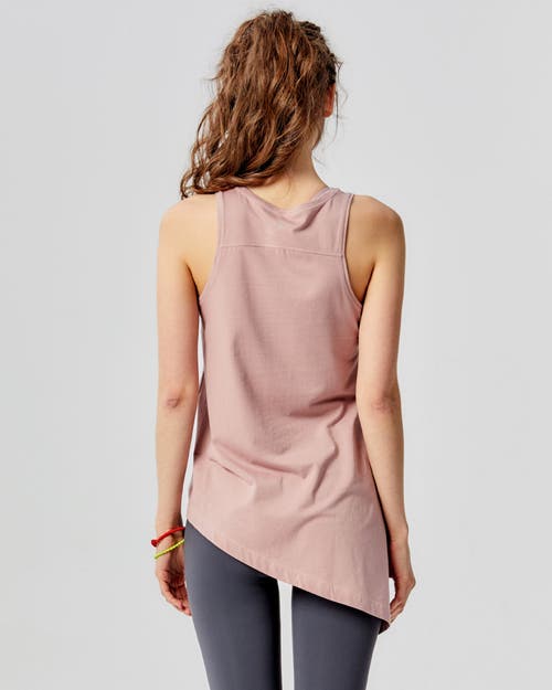 Rebody Active Sidekick Long Tie Tank In Mauve Pink