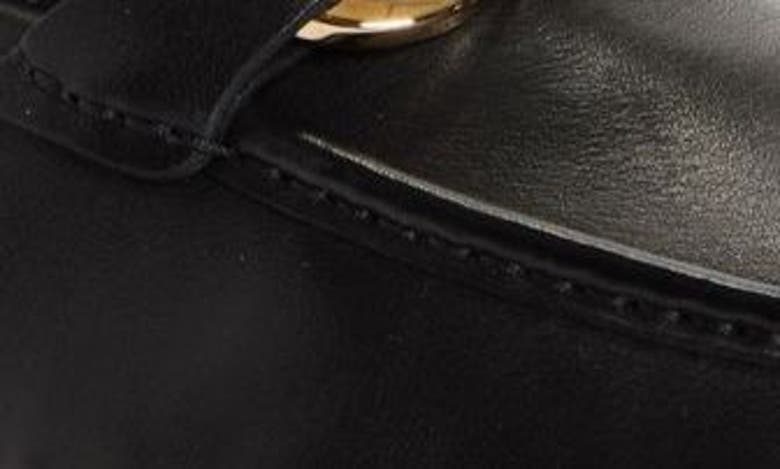 Ferragamo Maryan Chunky Sole Loafers With Gold-tone Hardware In Nero