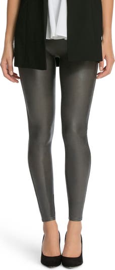 Spanx brown faux leather leggings