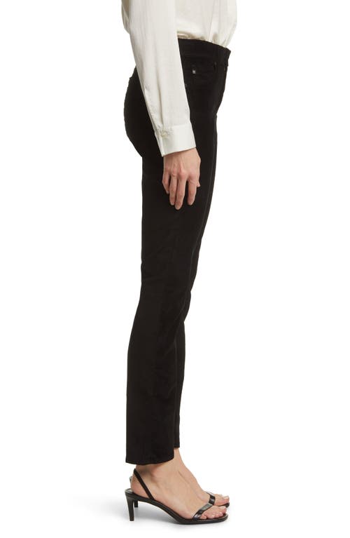 Shop Ag Mari High Waist Slim Ankle Straight Leg Jeans In Super Black