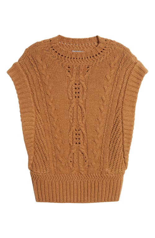 Shop Wit & Wisdom Cable Stitch Sweater In Nutmeg