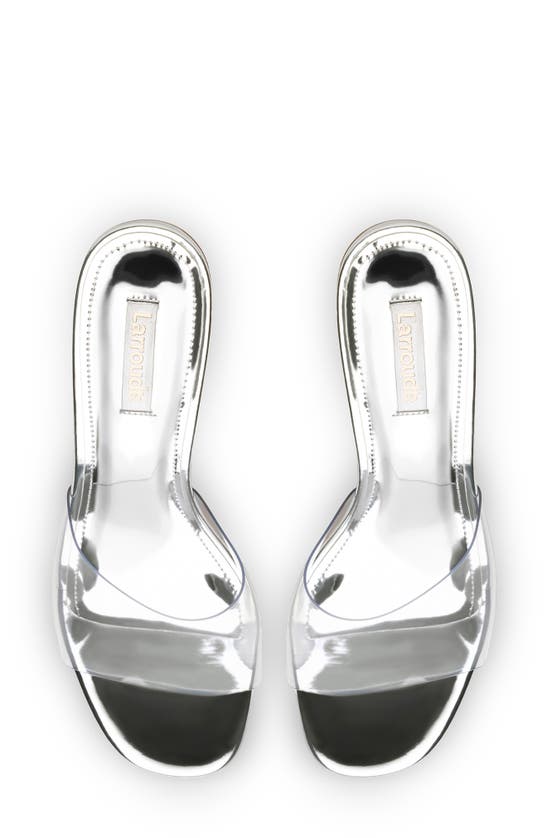 Shop Larroude Larroudé Vivi Slide Sandal In Silver