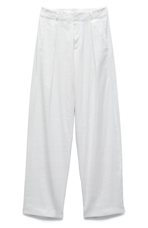 Rag & Bone Donovan Linen Blend Wide Leg Pants In White