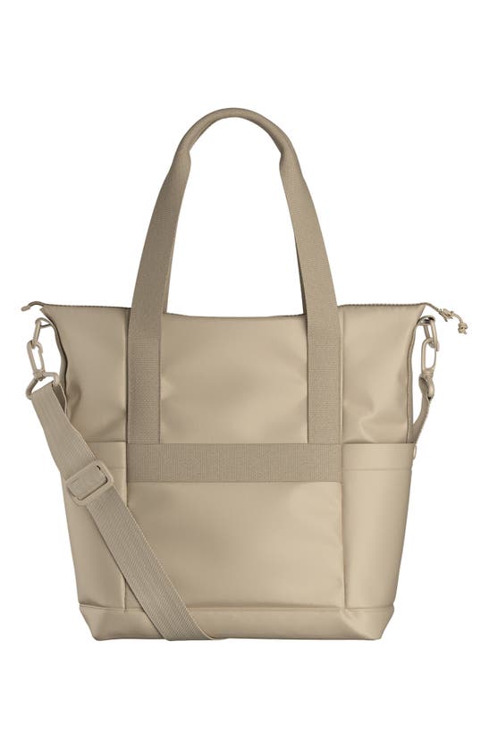 Shop Adidas Originals All Me 2 Polyester Tote In Magic Beige/ Off White/ Gilver