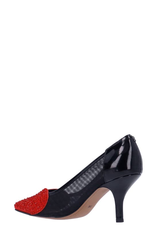 J. Reneé Coopid Pointed Toe Pump In Black/ Red