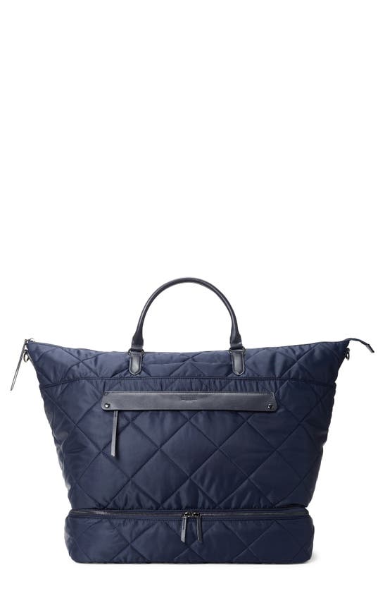 Shop Mz Wallace Madison Quilted Weekend Bag In Navy