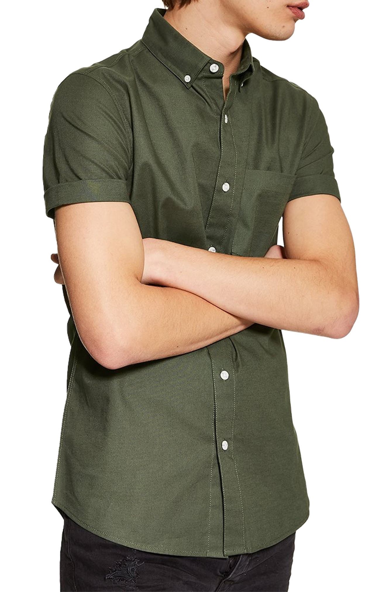 muscle fit oxford shirt