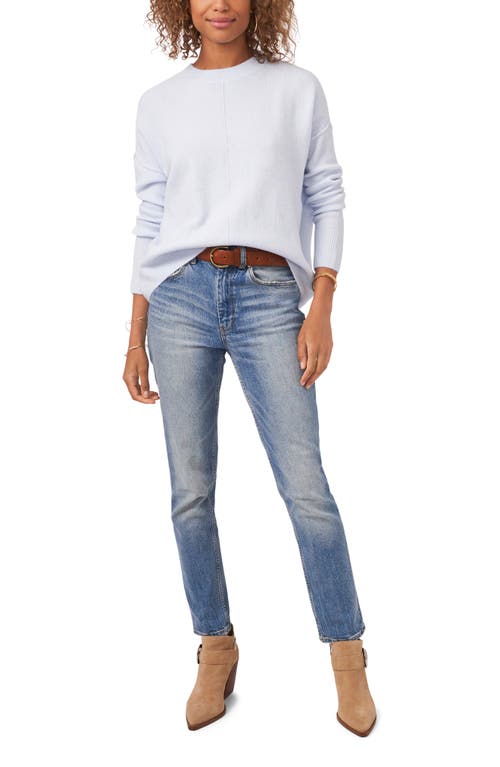 Vince Camuto Exposed Seam Crewneck Sweater In Frozen