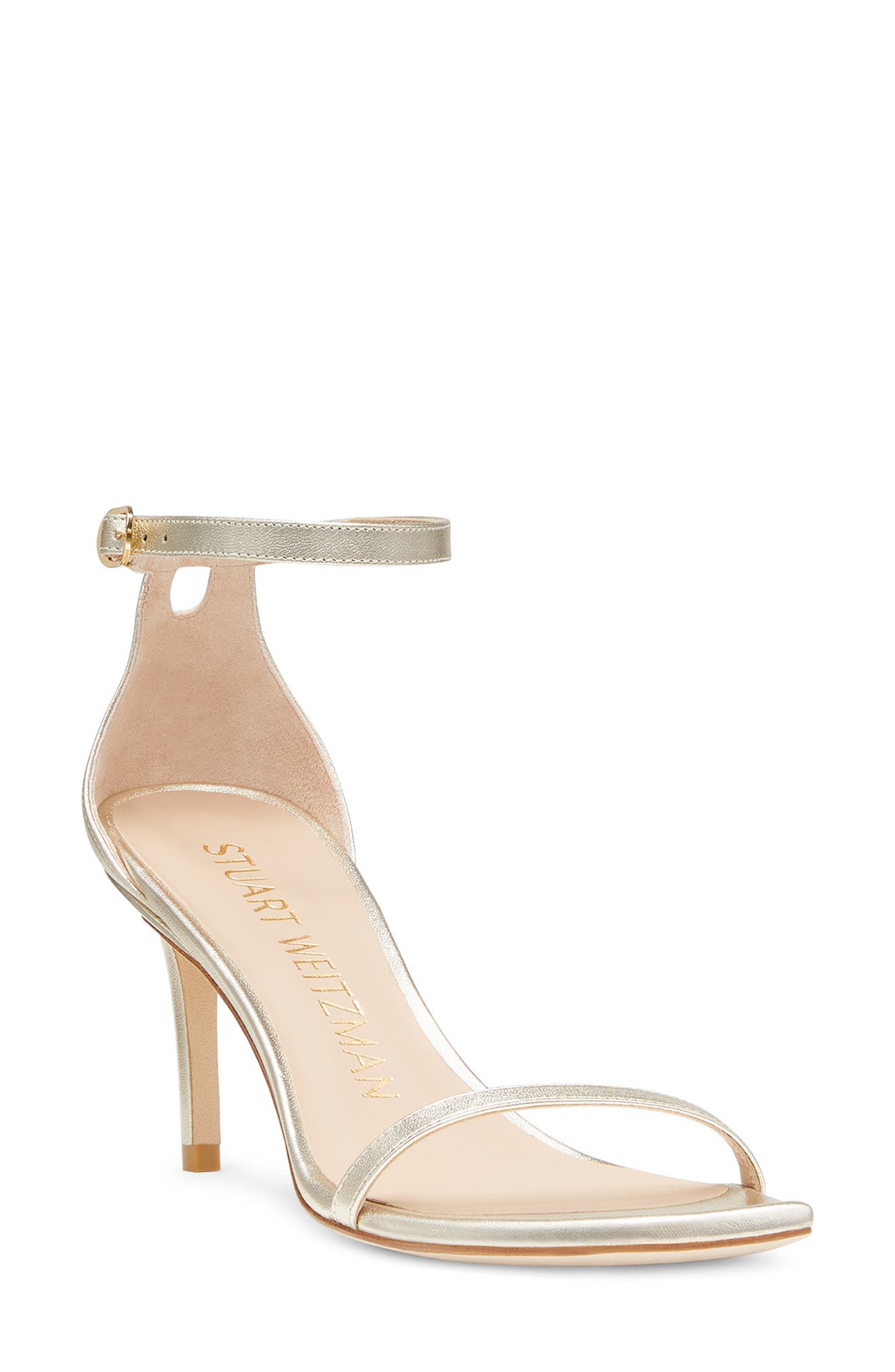Escarpins Stuart Weitzman 100fringesquarenudist - Taille 9, Blanc Cassé/argenté, Neuf Avec étiquette Mais Petit Défaut
