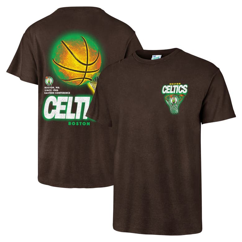Shop 47 ' Brown Boston Celtics Vintage Tubular Dagger Tradition Premium T-shirt