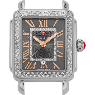 Michele Deco Madison Mid Diamond Dial Watch Head, 2m X 31Mm