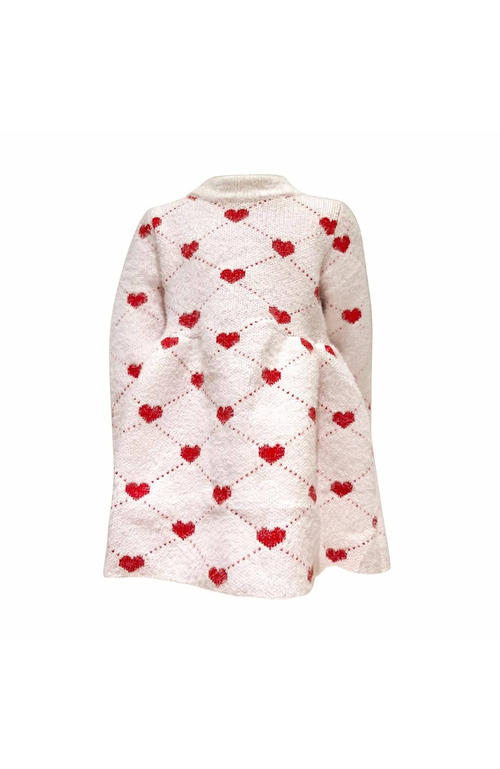 Lola + The Boys Kids'  Sweetheart Sweater Dress In White