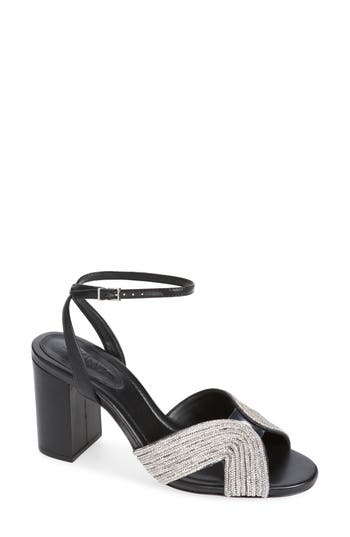 Schutz Nellie Ankle Strap Sandal In Black