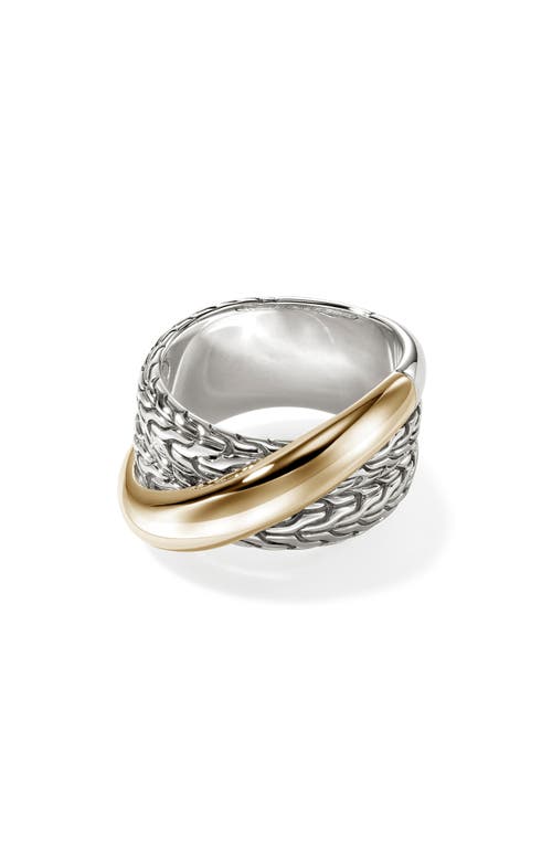 Shop John Hardy Jh Essentials 14k Gold Ring In Silver/gold