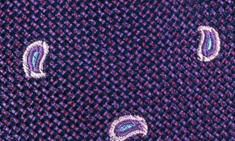 Wrk Paisley Silk Tie In Purple