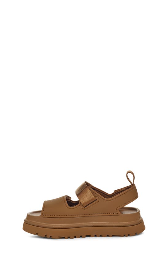 Shop Ugg (r) Kids' Goldenglow Water Friendly Slingback Sandal In Bison Brown