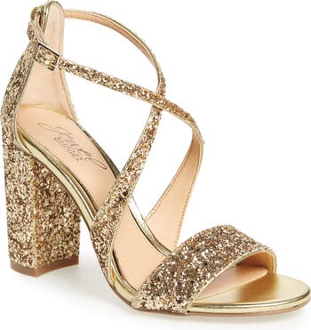 Block heels shop with glitter