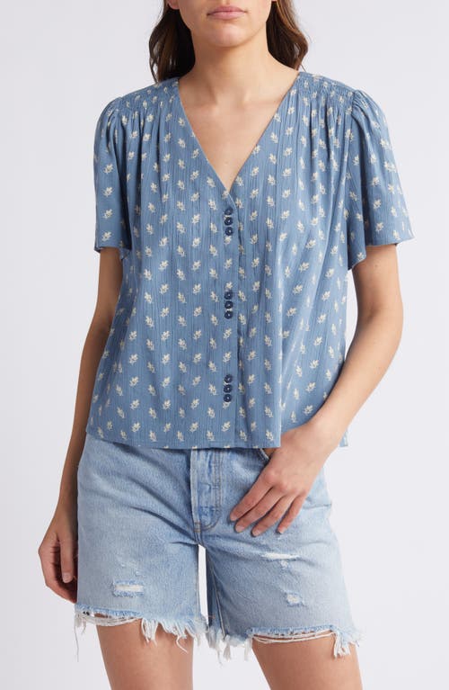 Treasure & Bond Cotton Blend Button-Up Top at Nordstrom
