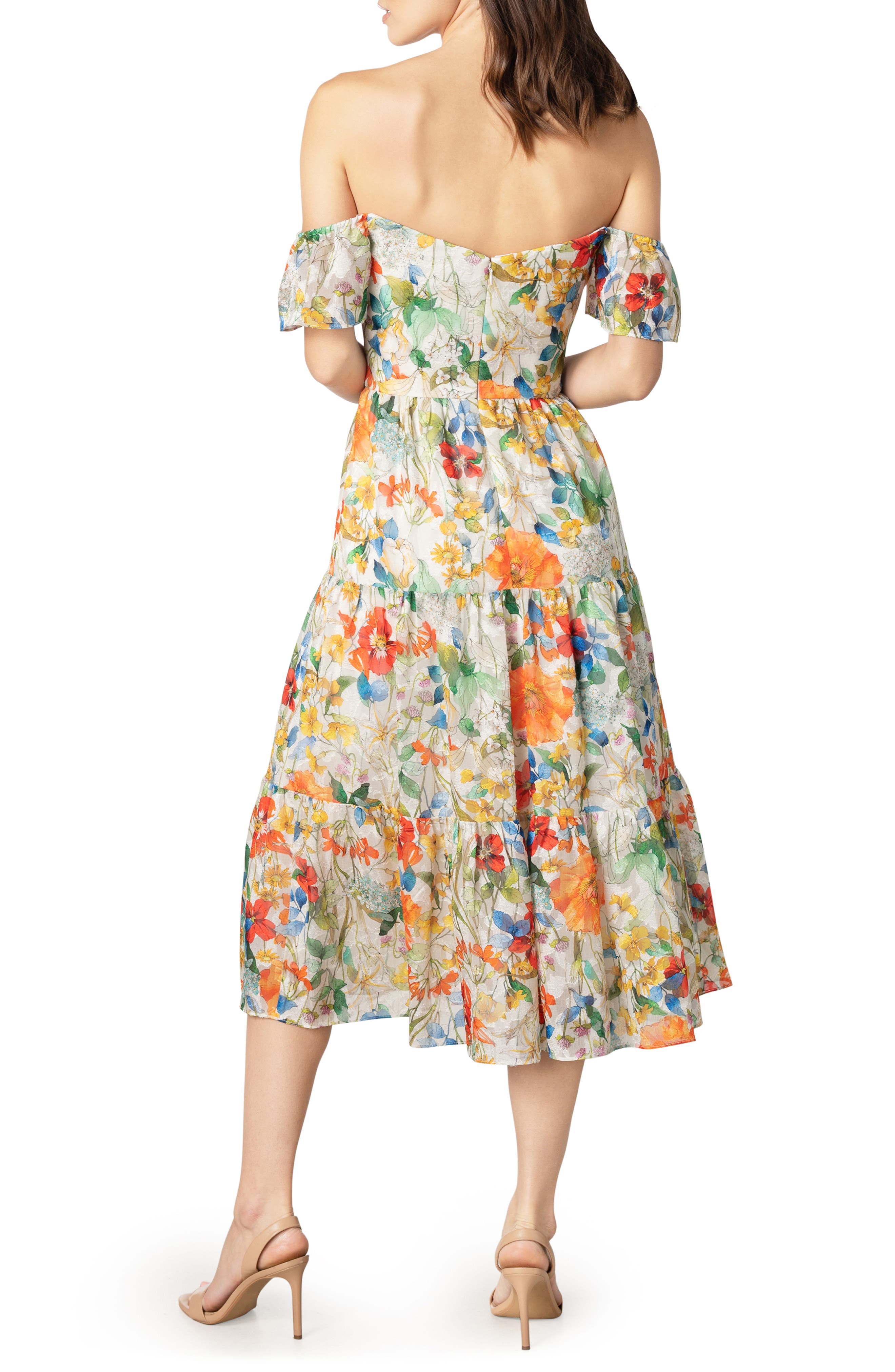 the Shoulder Tiered Midi Dress 