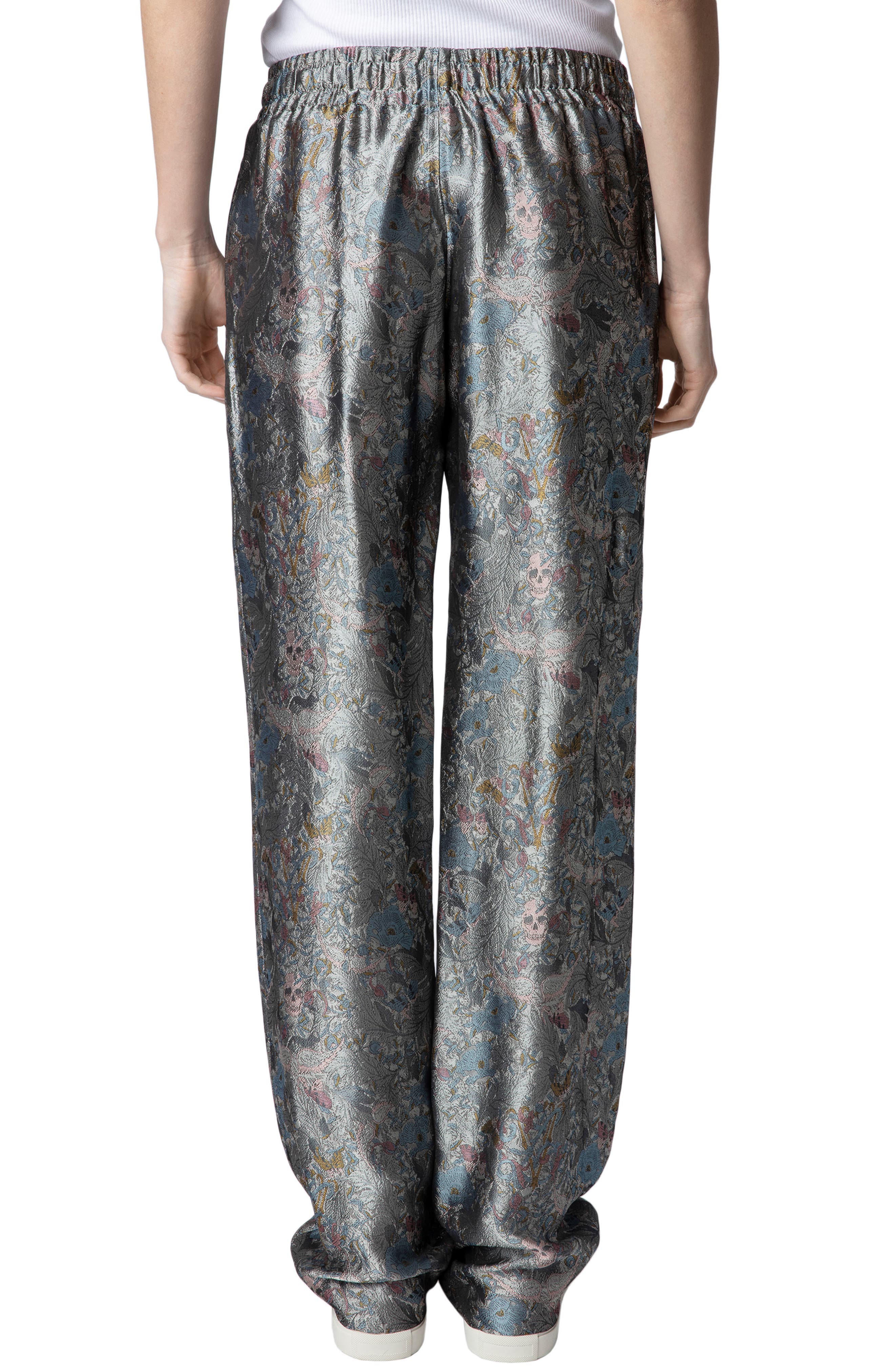 Zadig & Voltaire Pomy British Flowers Jacquard Drawstring Pants Nordstrom