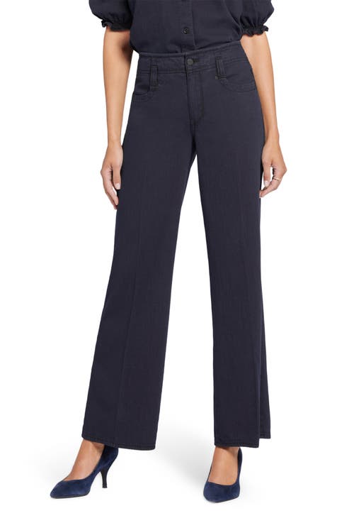 Pull-On Flared Trouser Pants In Plus Size Sculpt-Her™ Collection - Black  Black | NYDJ
