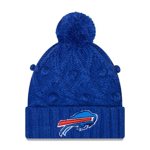 Youth New Era White Buffalo Bills Retro Historic Logo Cuffed Knit