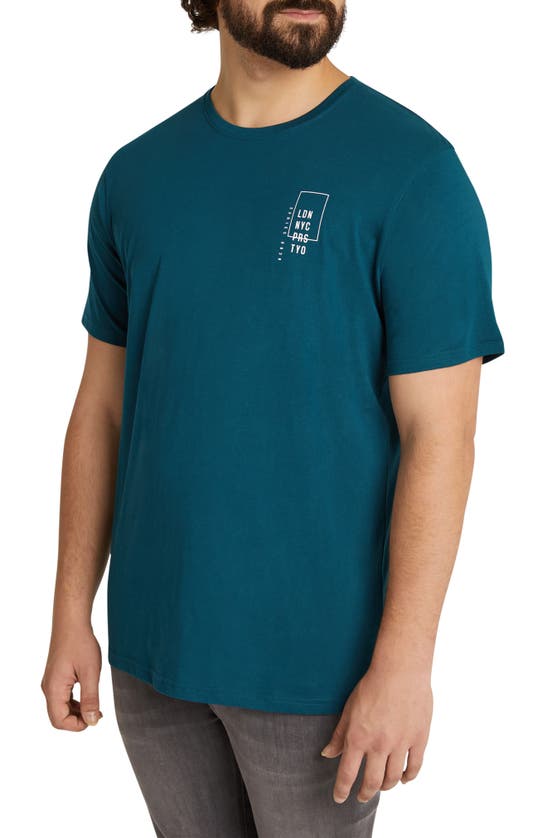 Johnny Bigg Urban Adventure Graphic T-shirt In Teal