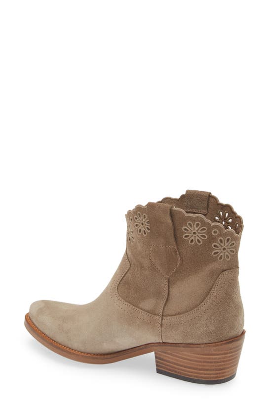 Shop Penelope Chilvers Cali Broderie Western Bootie In Sand