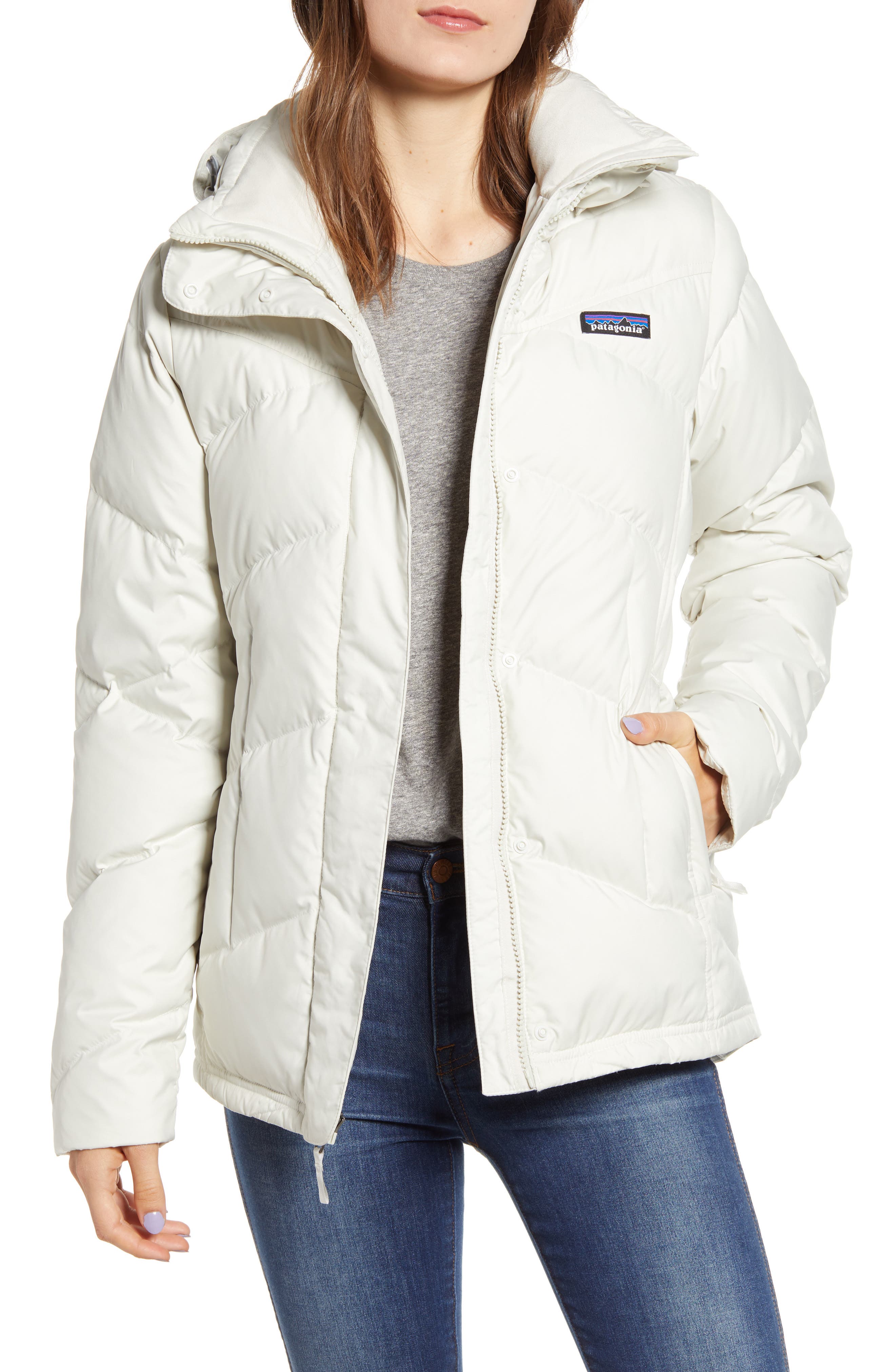 patagonia women's hooded puffer jacket