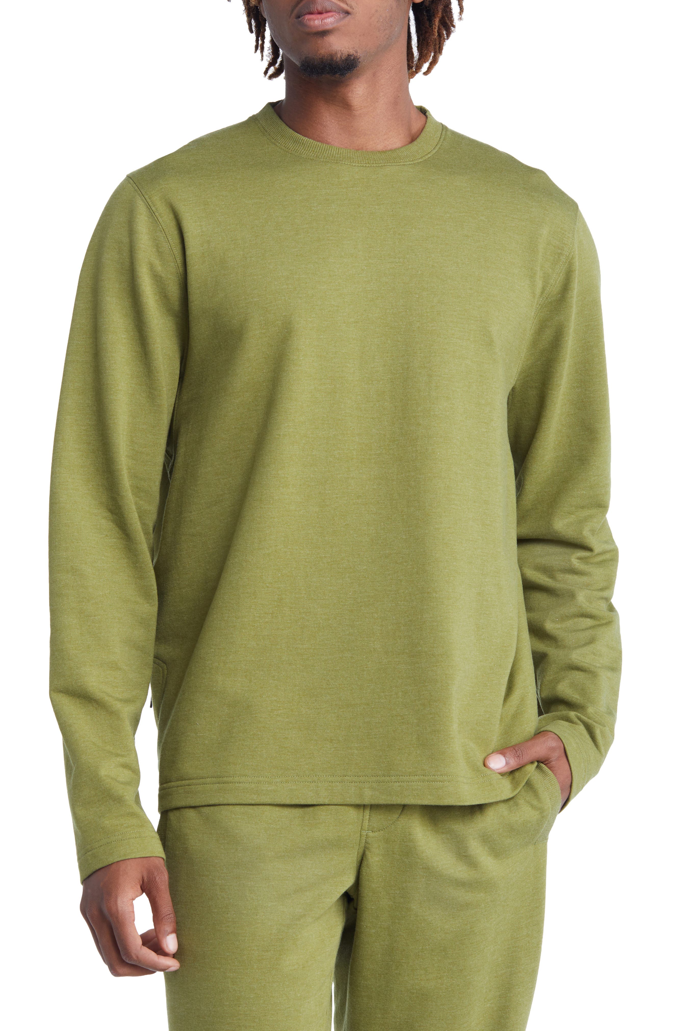Green Crewneck Sweatshirts for Men 