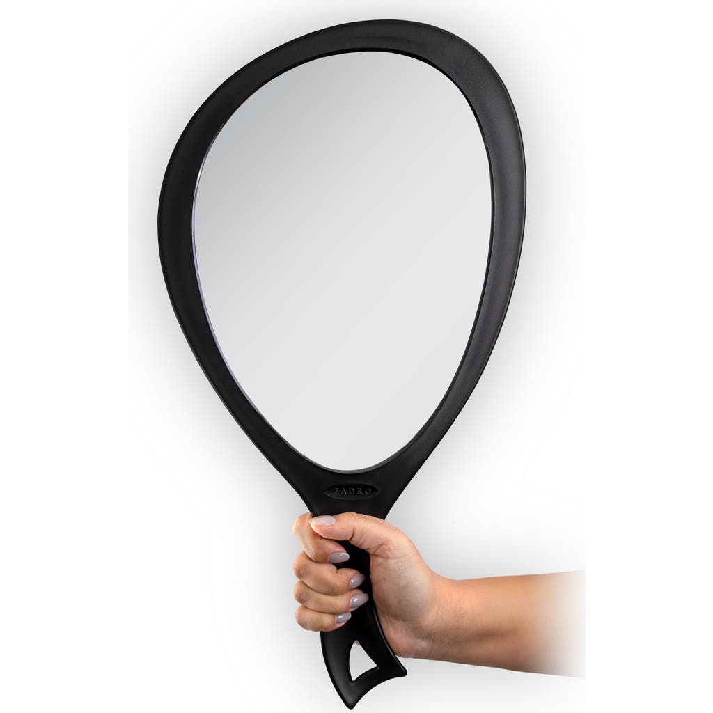 Zadro Xl Teardrop Handheld Mirror With Handle In Black