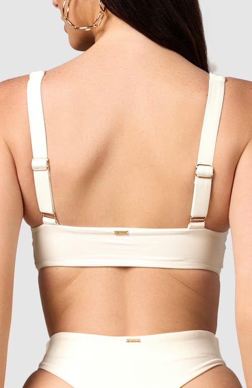 Mbm Swim Lucky Bikini Top In Cream
