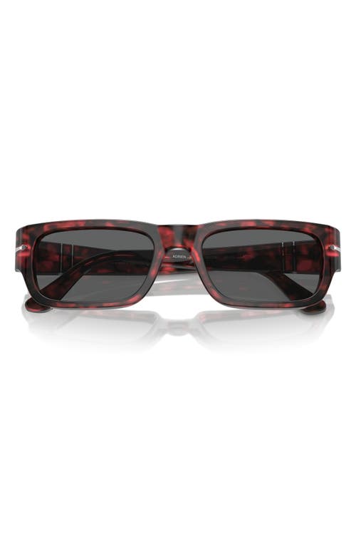 Shop Persol Adrien 58mm Rectangular Sunglasses In Red Havana