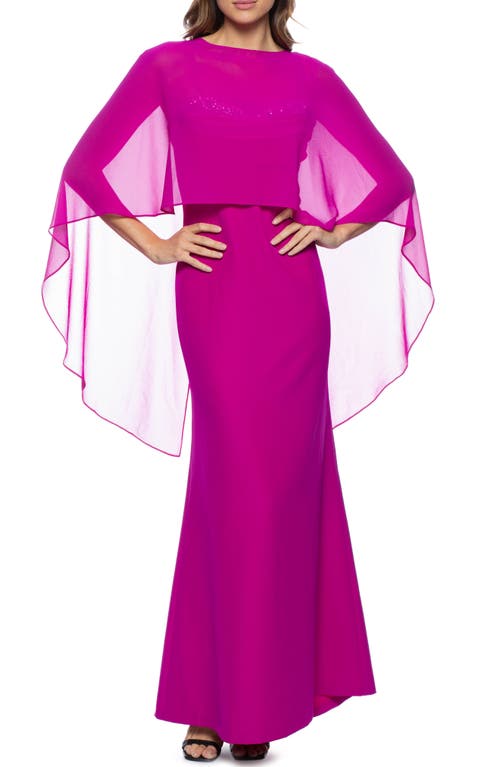 Marina Rhinestone Trim Gown with Capelet at Nordstrom,