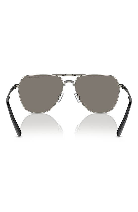 Michael Kors Keswick 59mm Pilot Sunglasses In Shiny Gunmetal