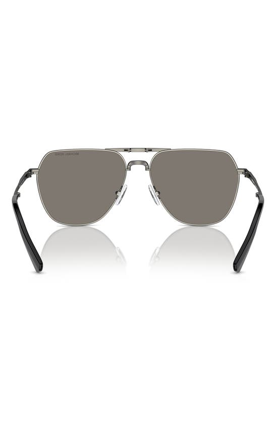 Shop Michael Kors Keswick 59mm Pilot Sunglasses In Shiny Gunmetal