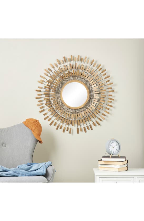 Shop Vivian Lune Home Sunburst Circle Wall Mirror In Gold
