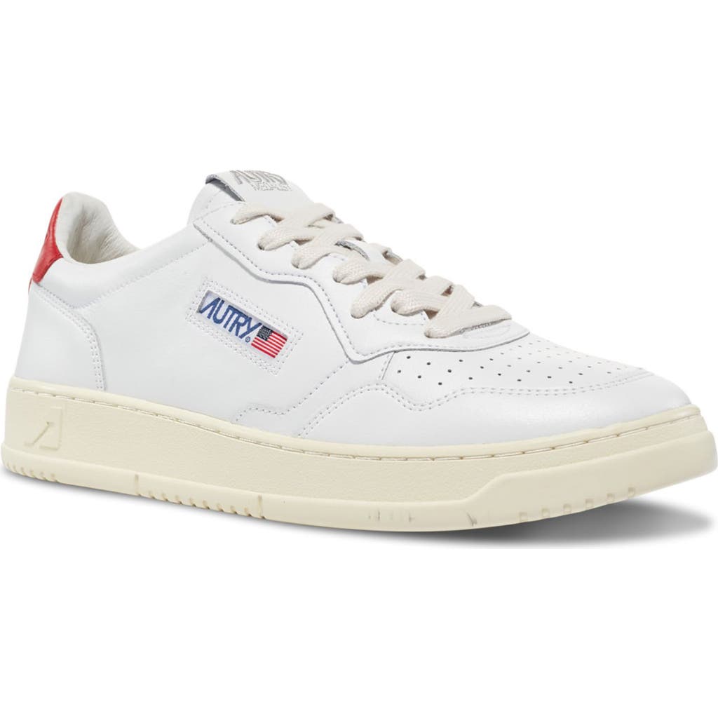 Autry Top White Red Sneakers In Leather White/red