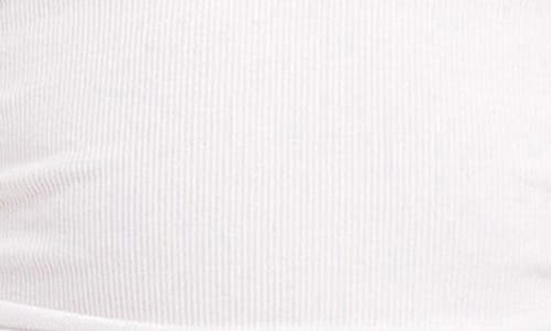 Fifteen Twenty Side Shirred Rib Top In White