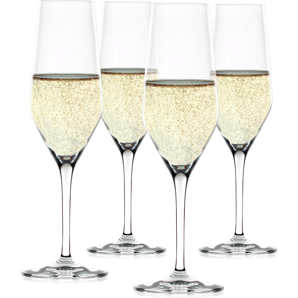 Spiegelau Style Champagne Flute Glass Set Of 4 In Clear