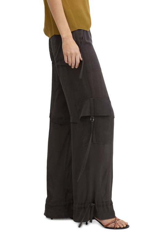 Shop Mango Cargo Pants In Medium Brown