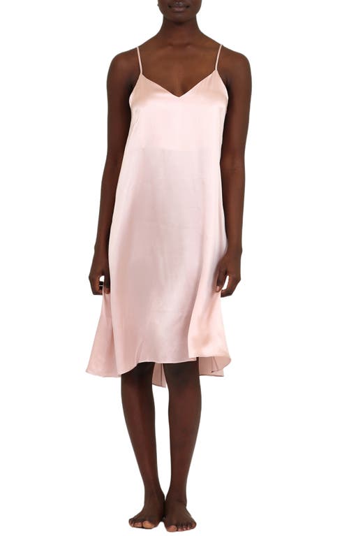 Pure Silk Slip Nightgown in Papinelle Pink