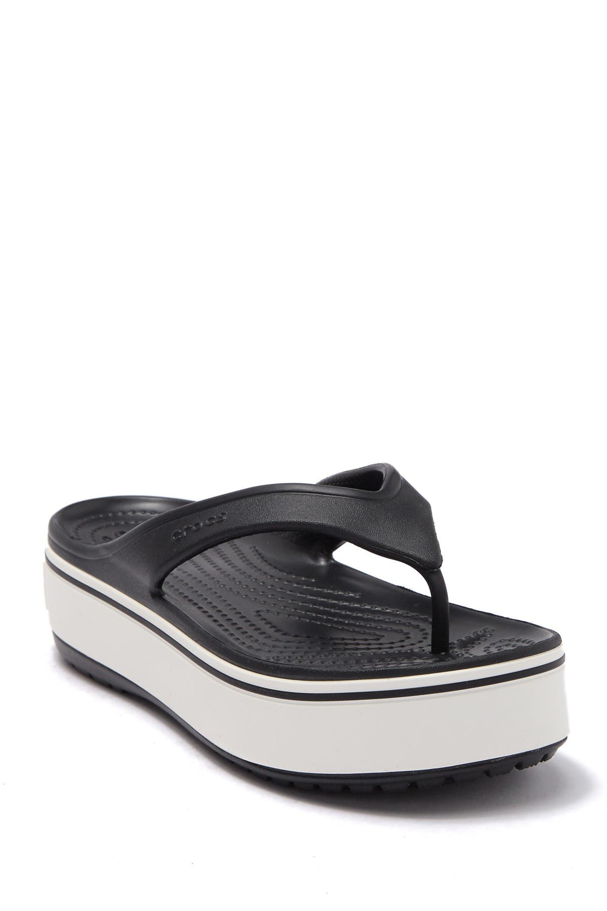 crocs platform flip flops