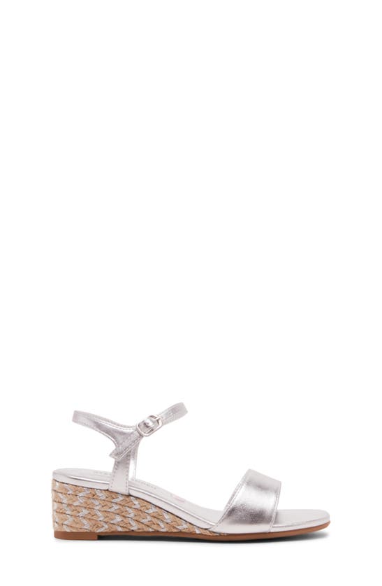 Shop Steve Madden Kids' Jlastly Espadrille Wedge Sandal In Silver