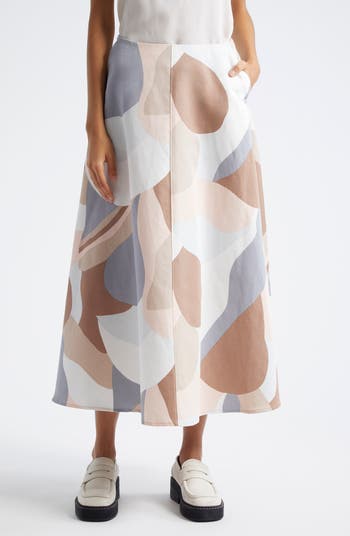 【marimekko】Laita Kamelia コットン リネン スカート Marimekko Laita Kamelia Cotton & Linen Maxi Skirt