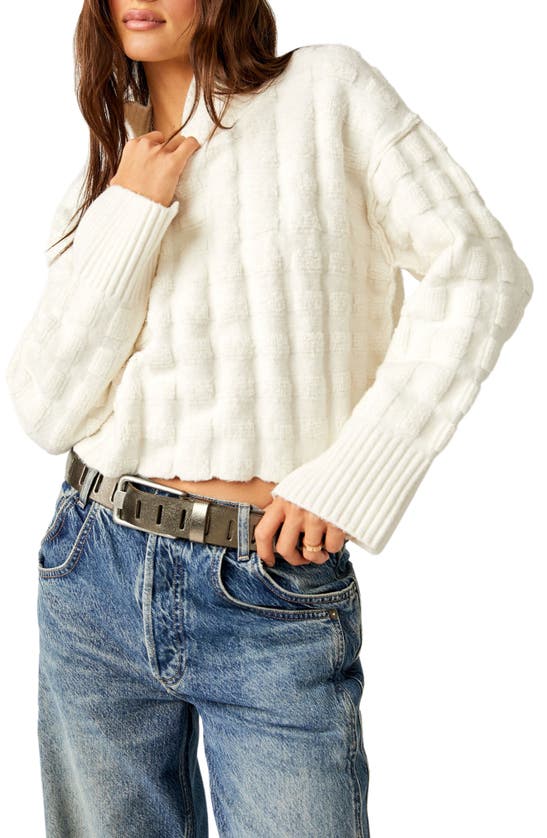 Free People Care Soul Searcher Mock Neck Sweater In Neutral