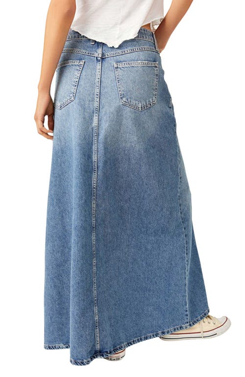 FREE PEOPLE FREE PEOPLE COME AS YOU ARE DENIM MAXI SKIRT