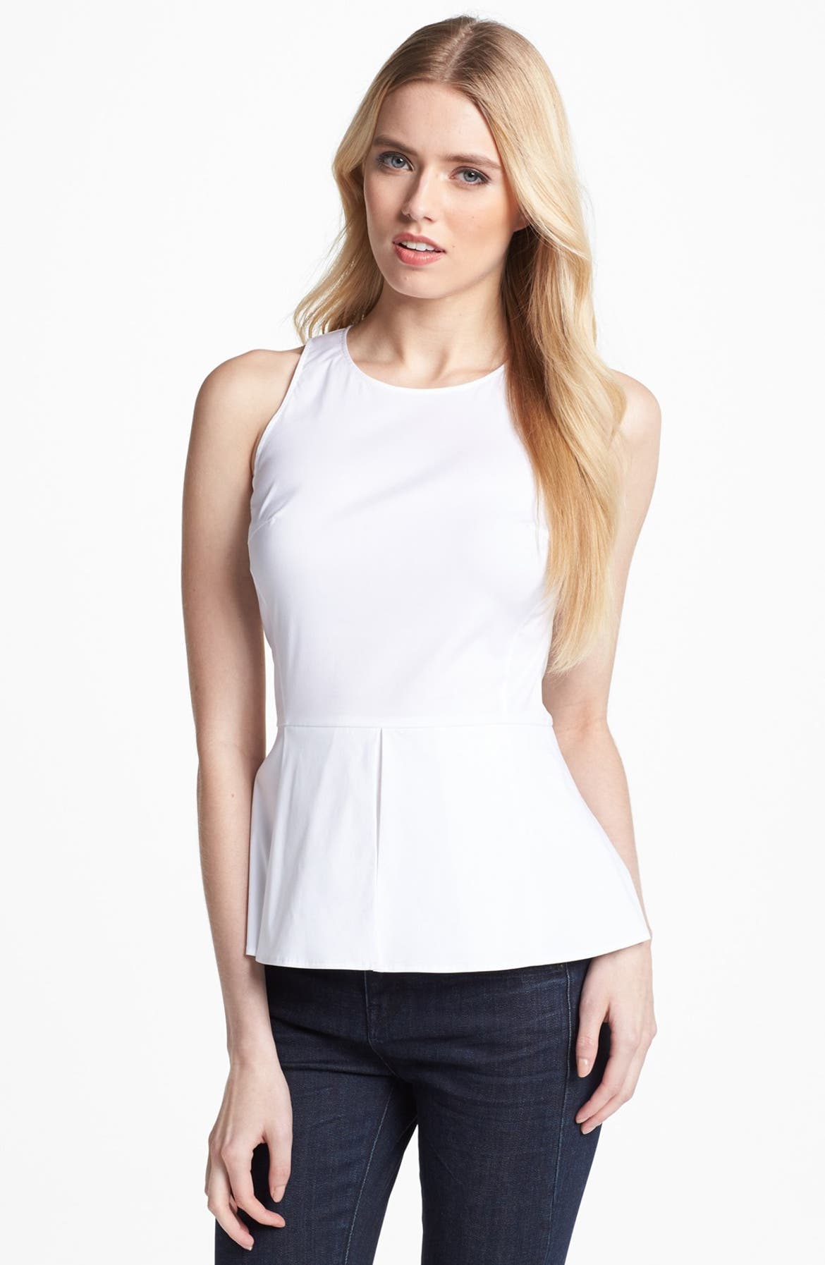 Theory 'Fif T.' Stretch Cotton Blend Top | Nordstrom